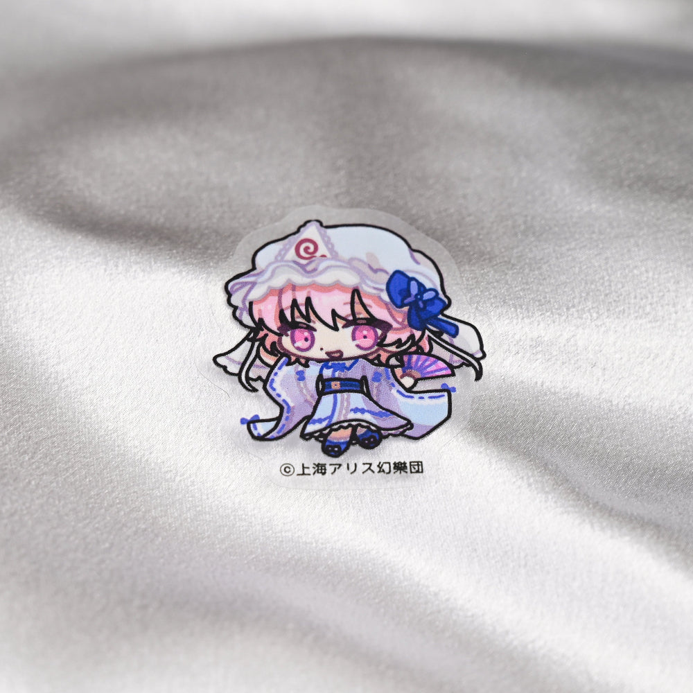 東方Project × HoshibakoWorks クリアステッカー【西行寺幽々子】/ Touhou Project × HoshibakoWorks Clear Sticker【Yuyuko Saigyouji】